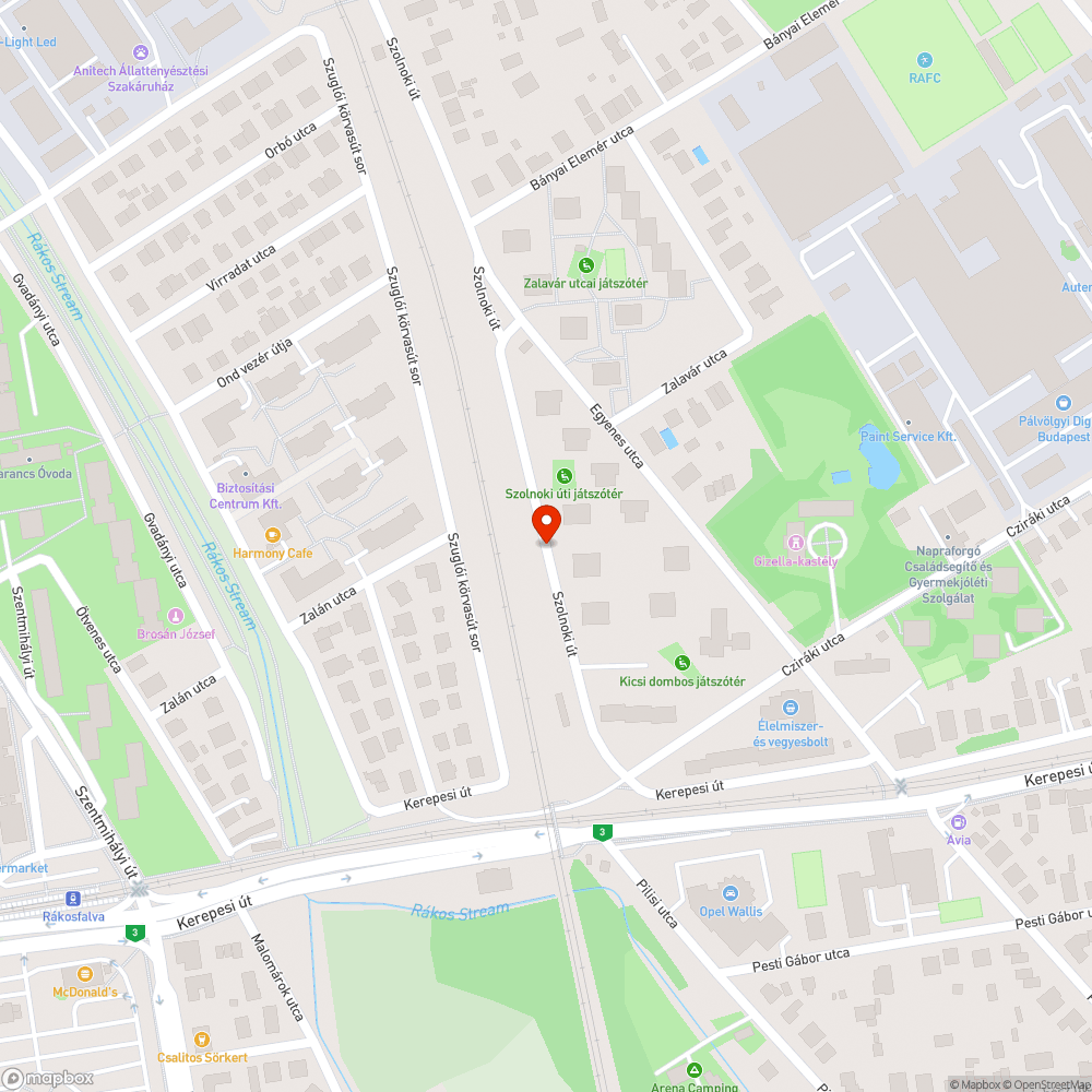 Gyerekzár hiánya a Szolnoki utcai játszótéren bejelentés helye