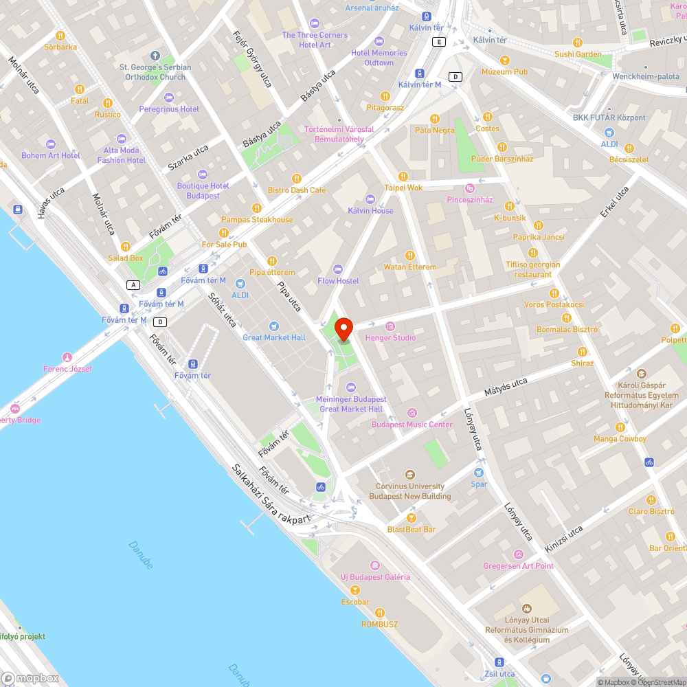 Csarnok téri szökőkút bejelentés helye