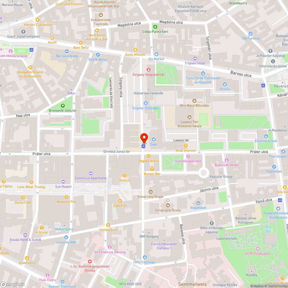 Szelektív sziget bejelentés helye