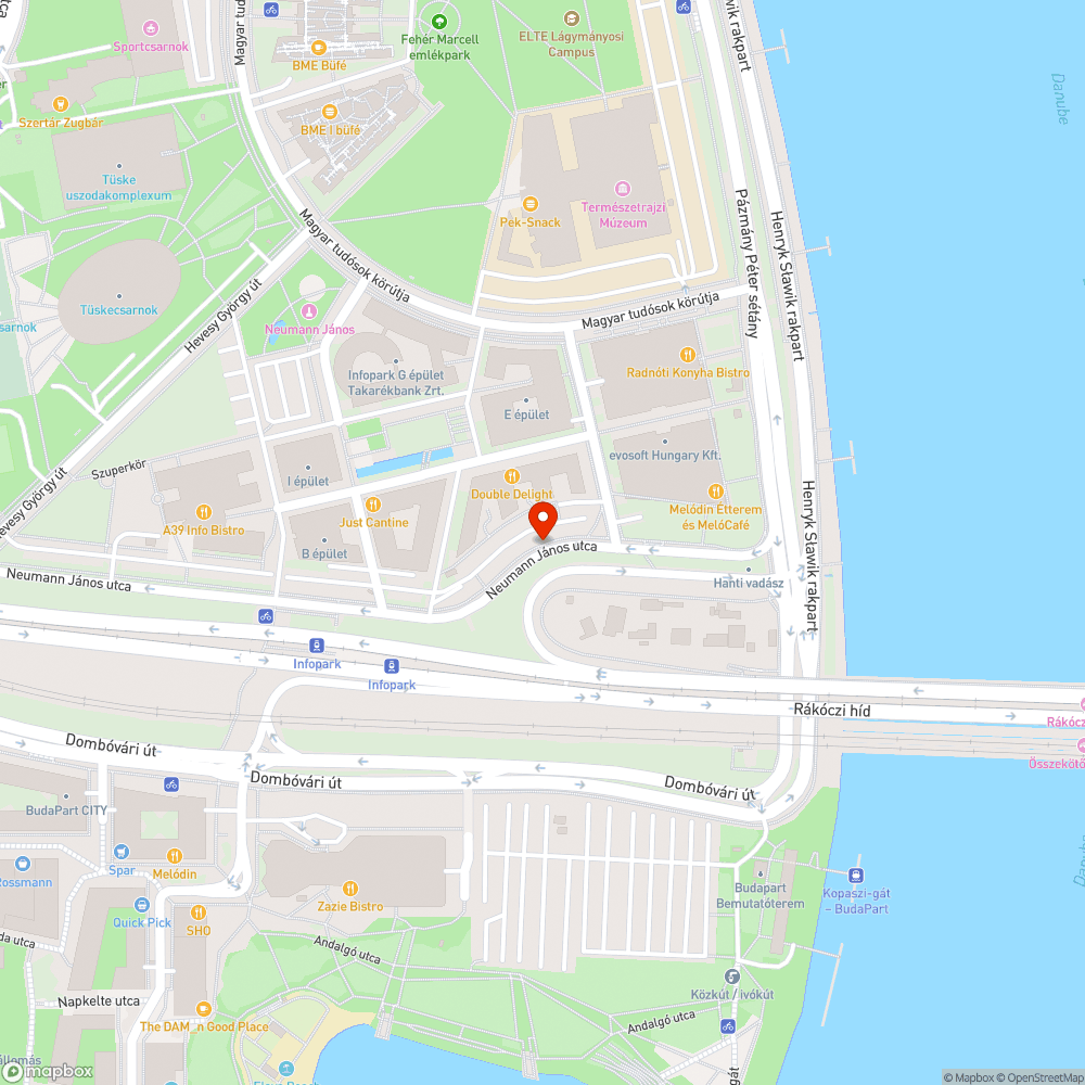 Neumann János utca, roncshelyzet bejelentés helye