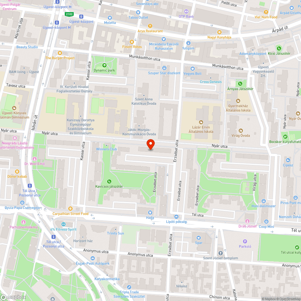 Tönkre ment pad - Nyár u 35. bejelentés helye