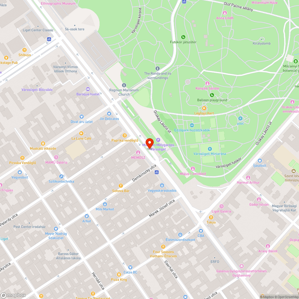 Ürülékkel szennyezett buszmegálló bejelentés helye