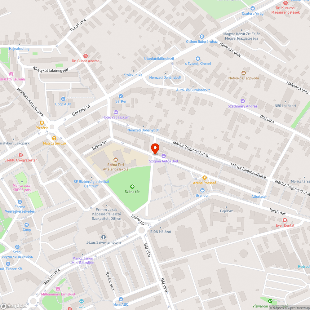 Elhagyott autó bejelentés helye