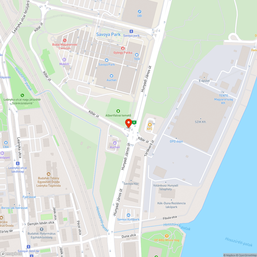 Kőtár kátyú bejelentés helye