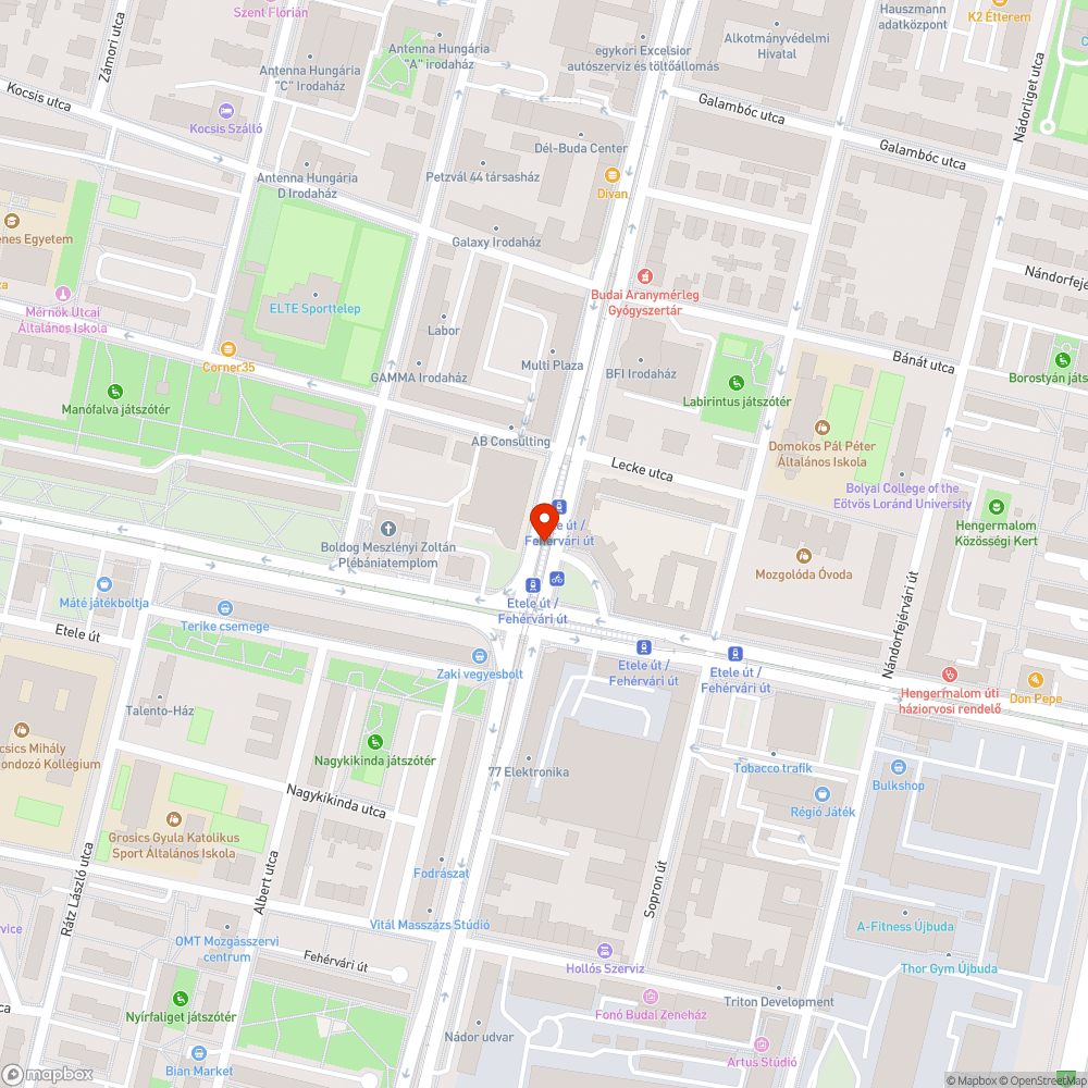 Fehérvári magas támasz bejelentés helye