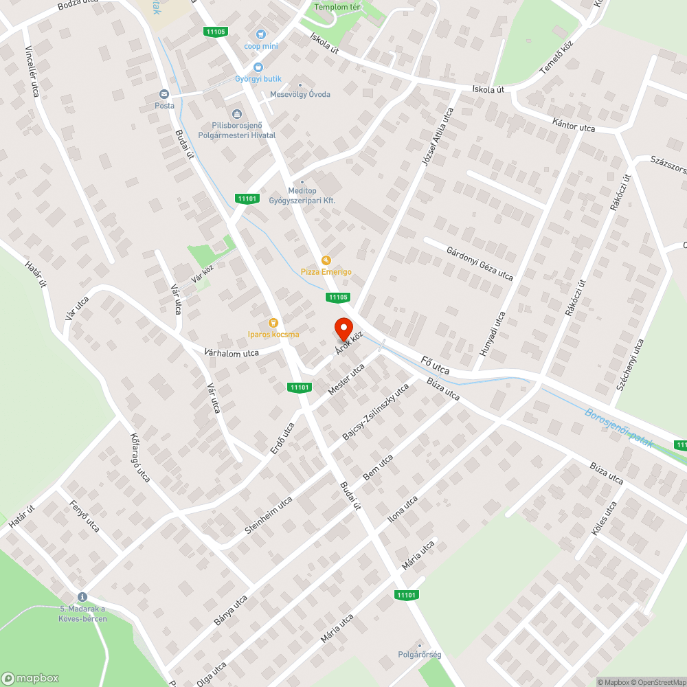 Eldugult áteresz bejelentés helye