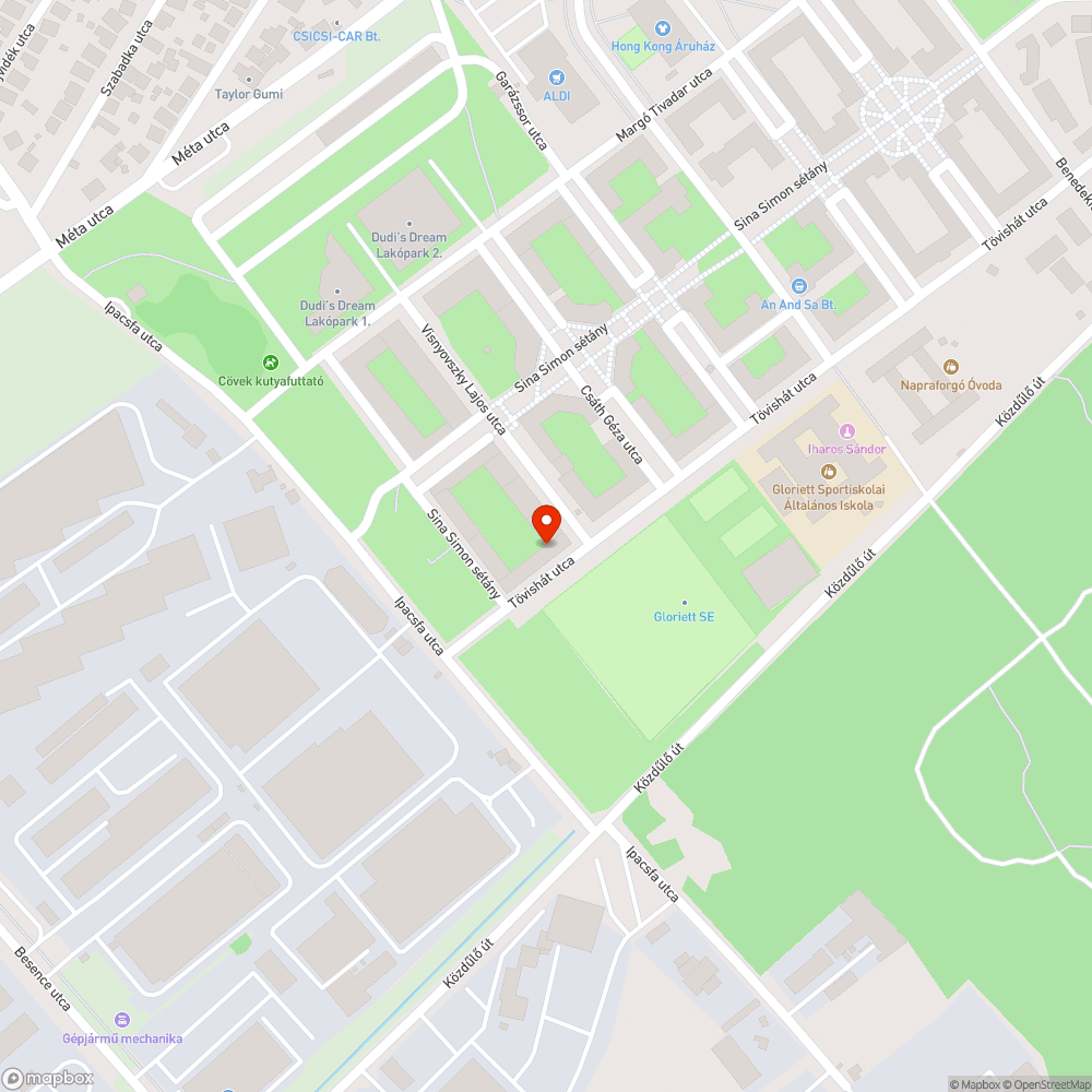 Útban parkoló többtonnás teherautó bejelentés helye