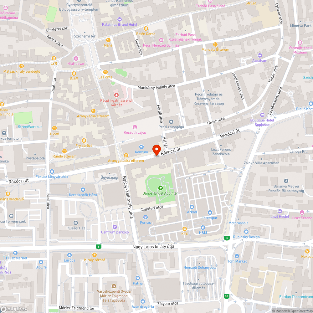 Árkád buszmegálló - javaslat bejelentés helye