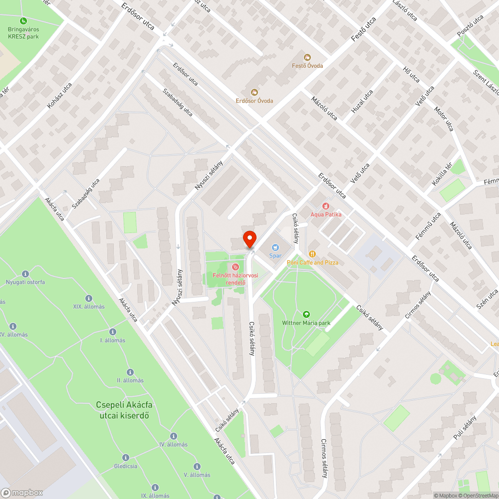 Kiégett lámpa bejelentés helye