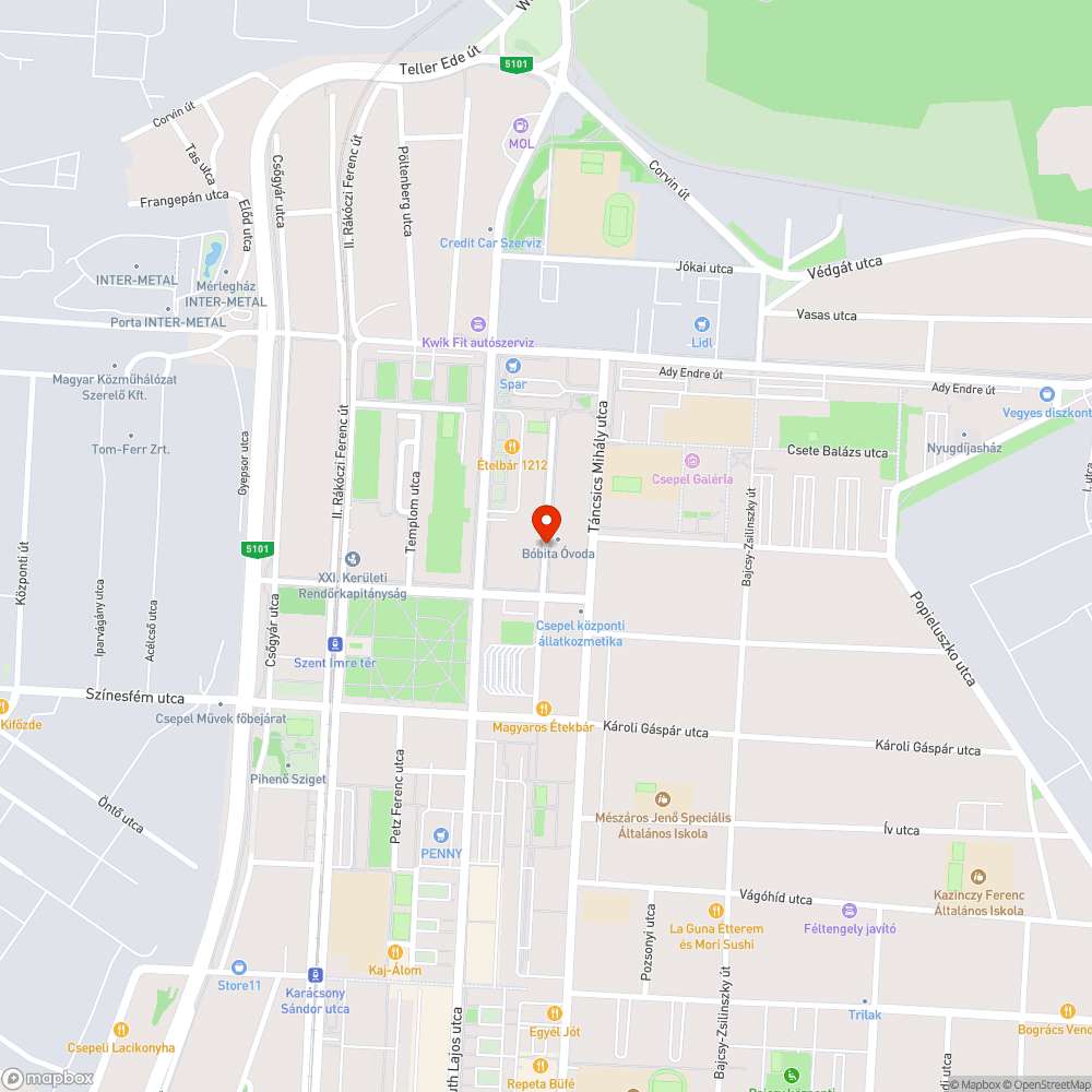 Elhagyott autó bejelentés helye