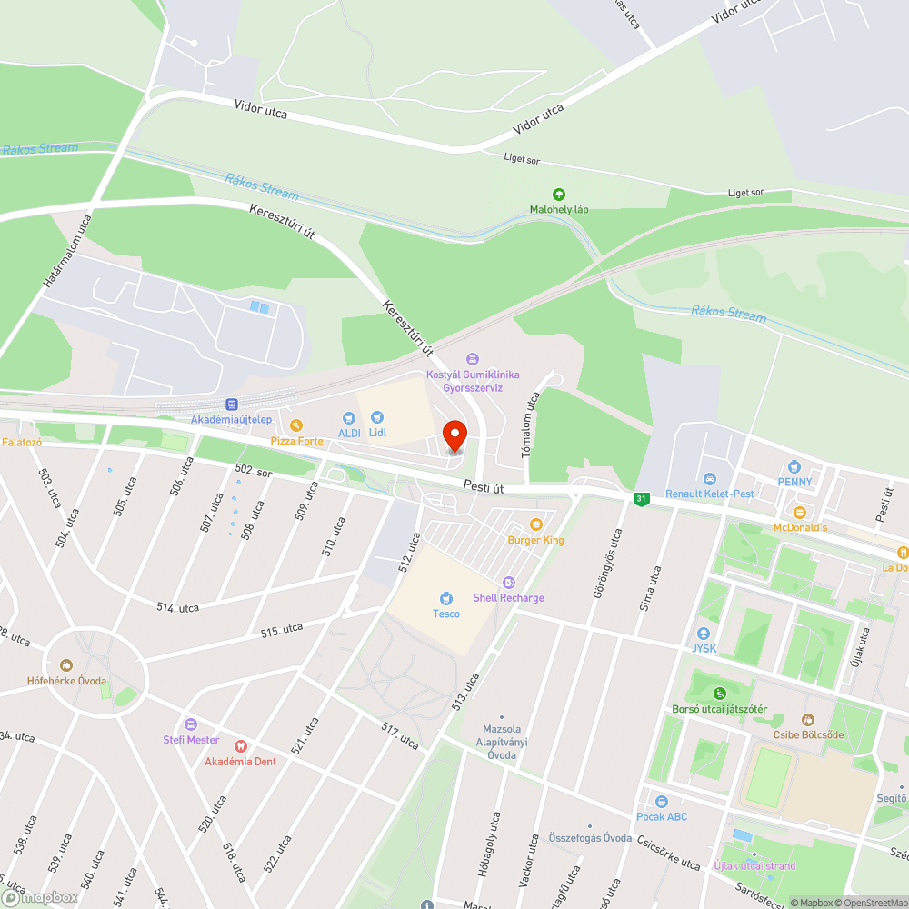 Felhajlított korlát bejelentés helye