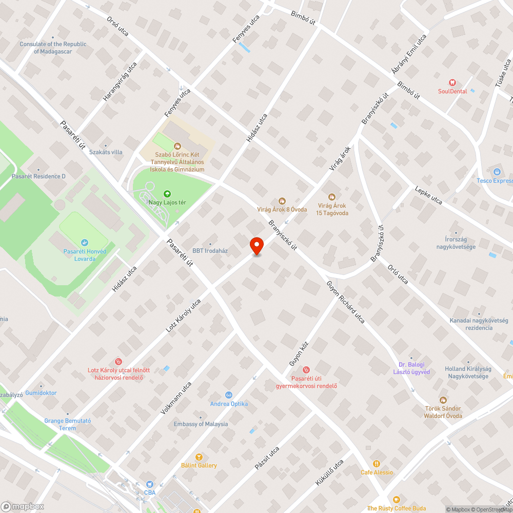 Kerèknyomban levő kátyú bejelentés helye