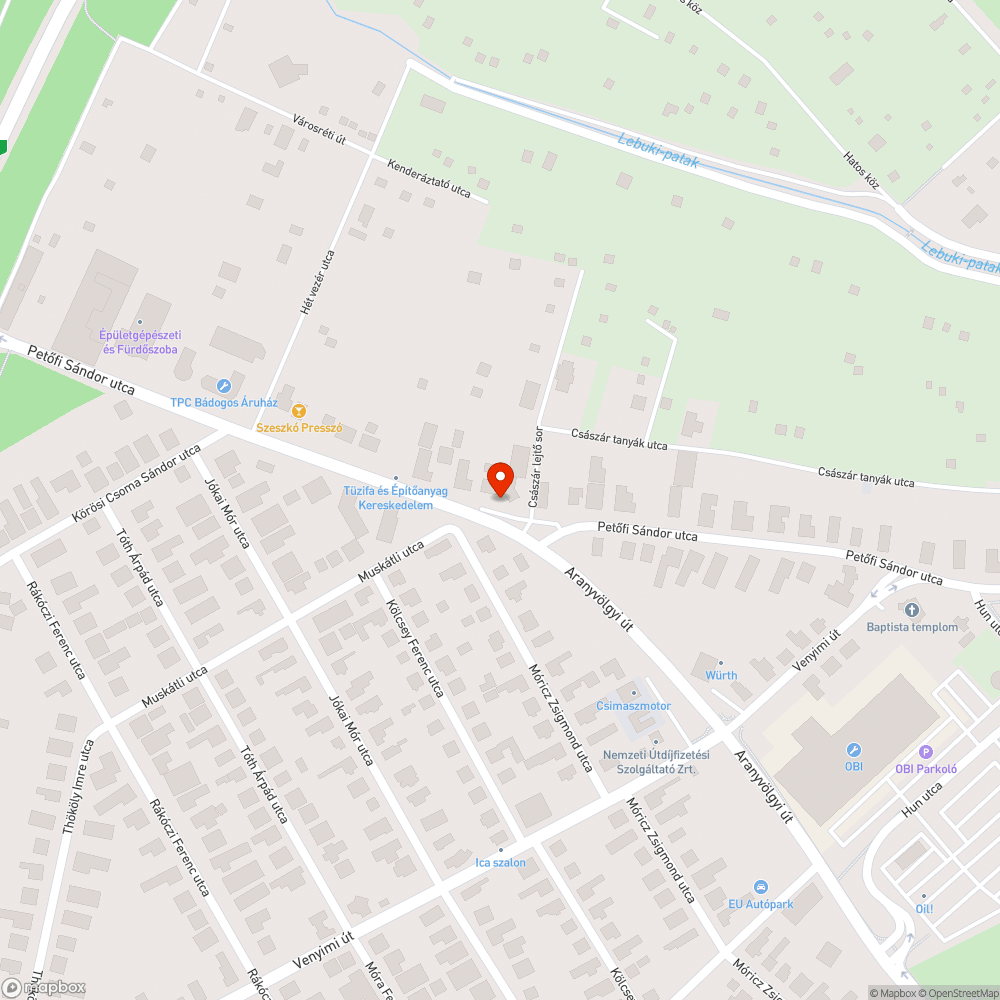 nyitott oszlopajtó bejelentés helye