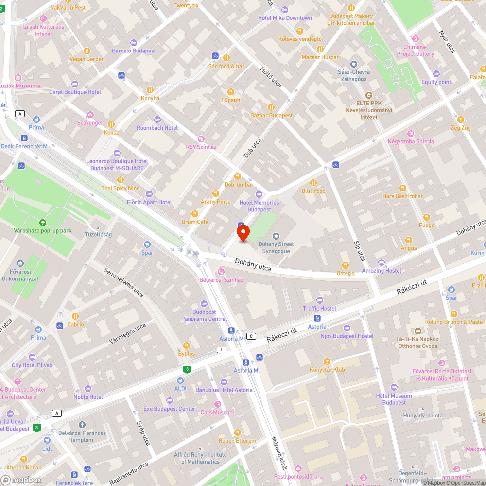 Kosz a Kálvin téren bejelentés helye