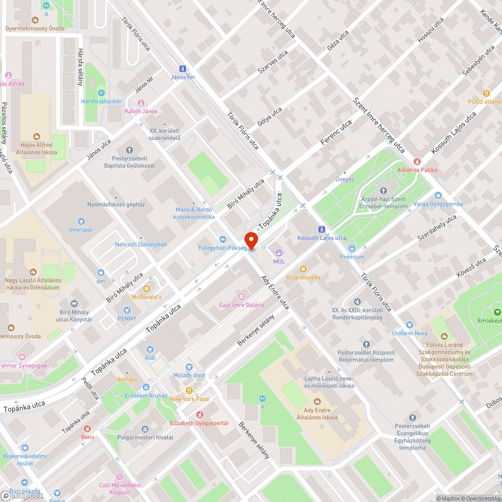 Kátyúk a nyomvonalon bejelentés helye