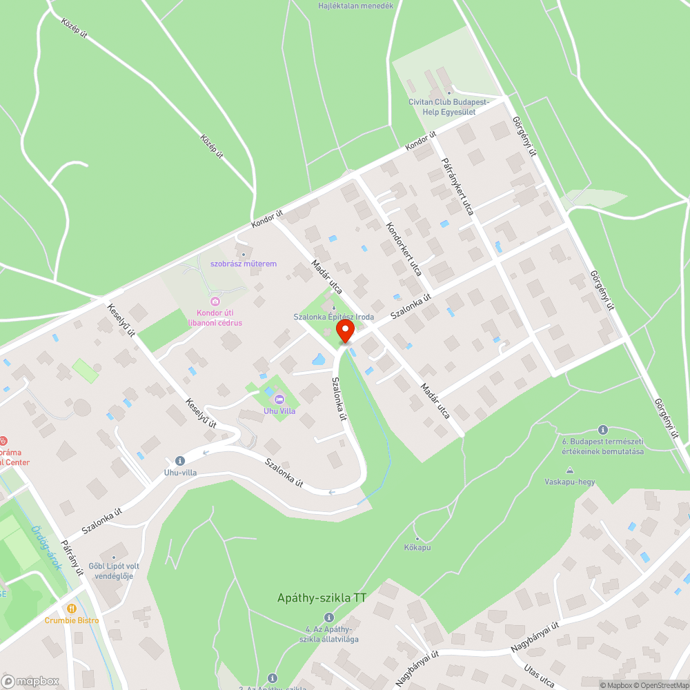 Óriási gödör bejelentés helye