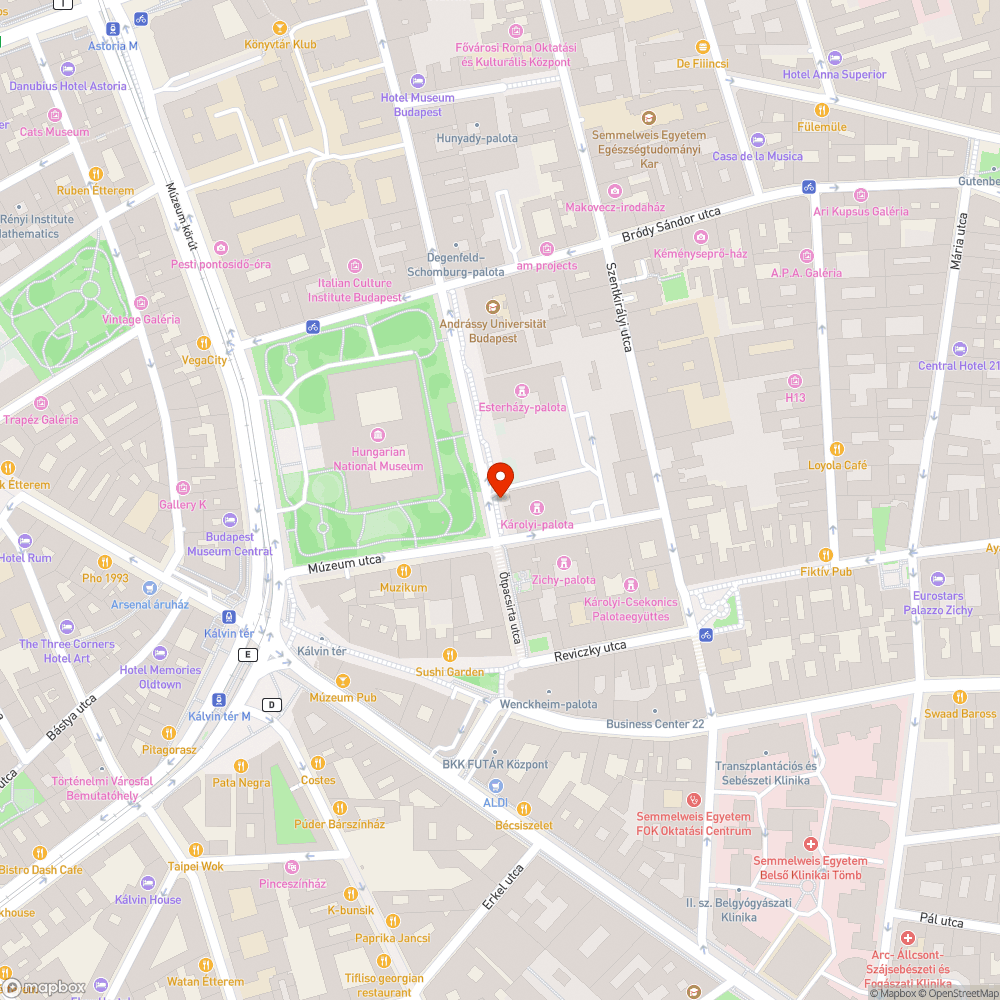 Múzeumok éjszakája bejelentés helye