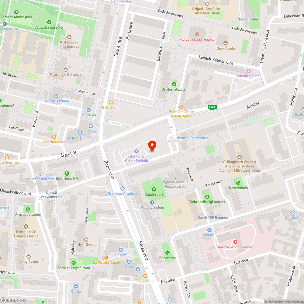 Elhagyott Merci, parkolóhely foglaló bejelentés helye