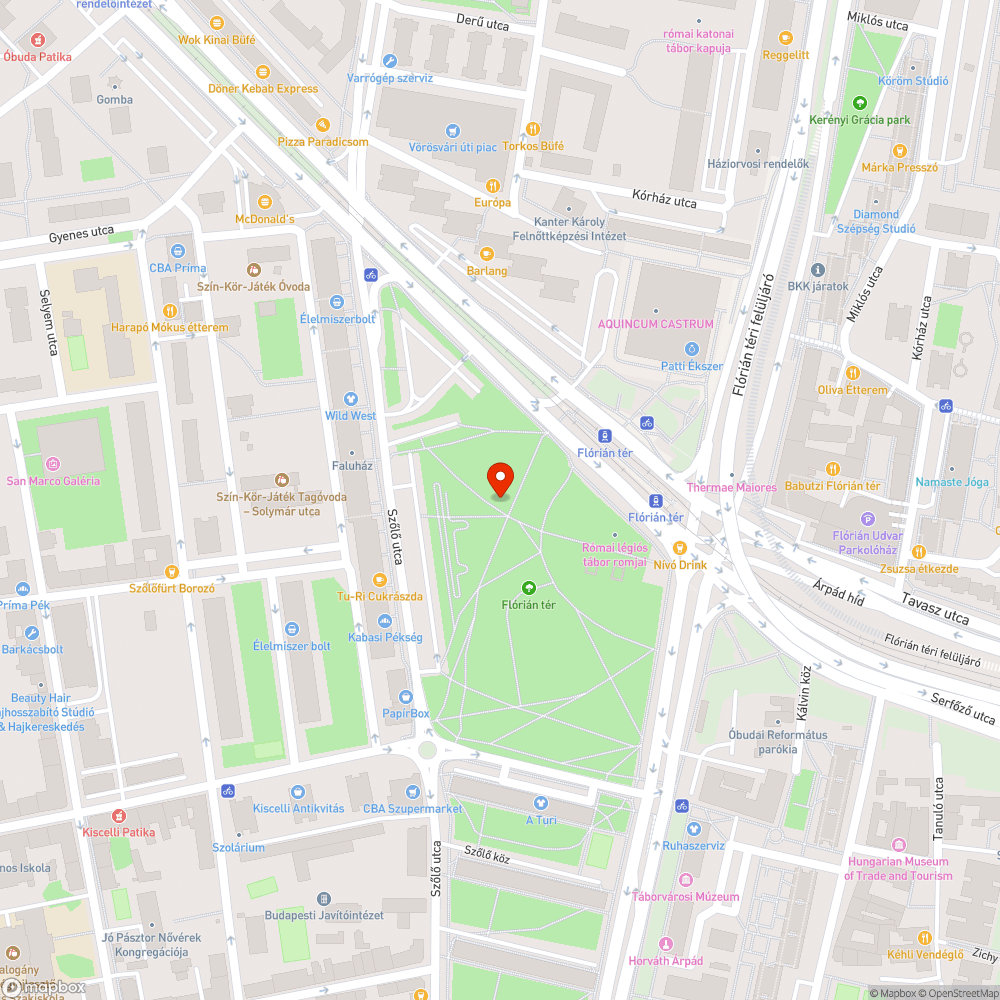 Szétszóródott szemét a Flórián téren bejelentés helye