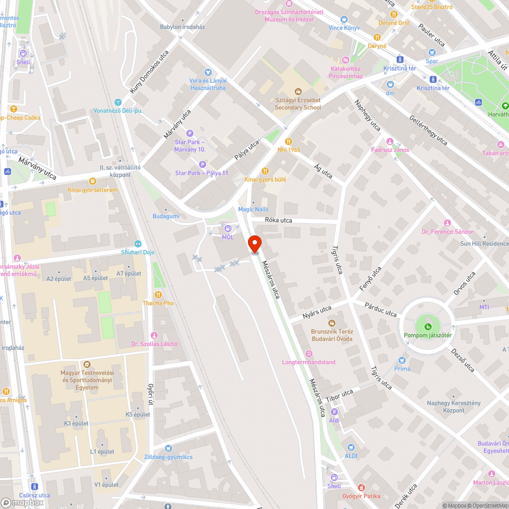 Rosszul kijelölt parkoló bejelentés helye