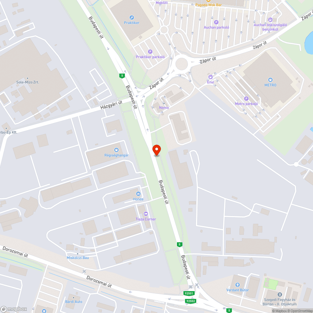 Nem működő közvilágítás bejelentés helye