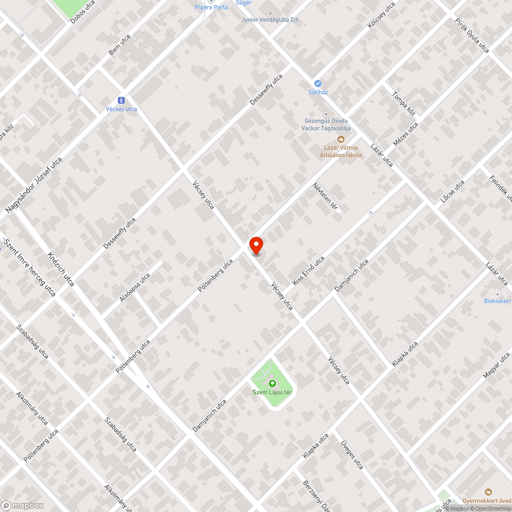 Kátyú bejelentés helye