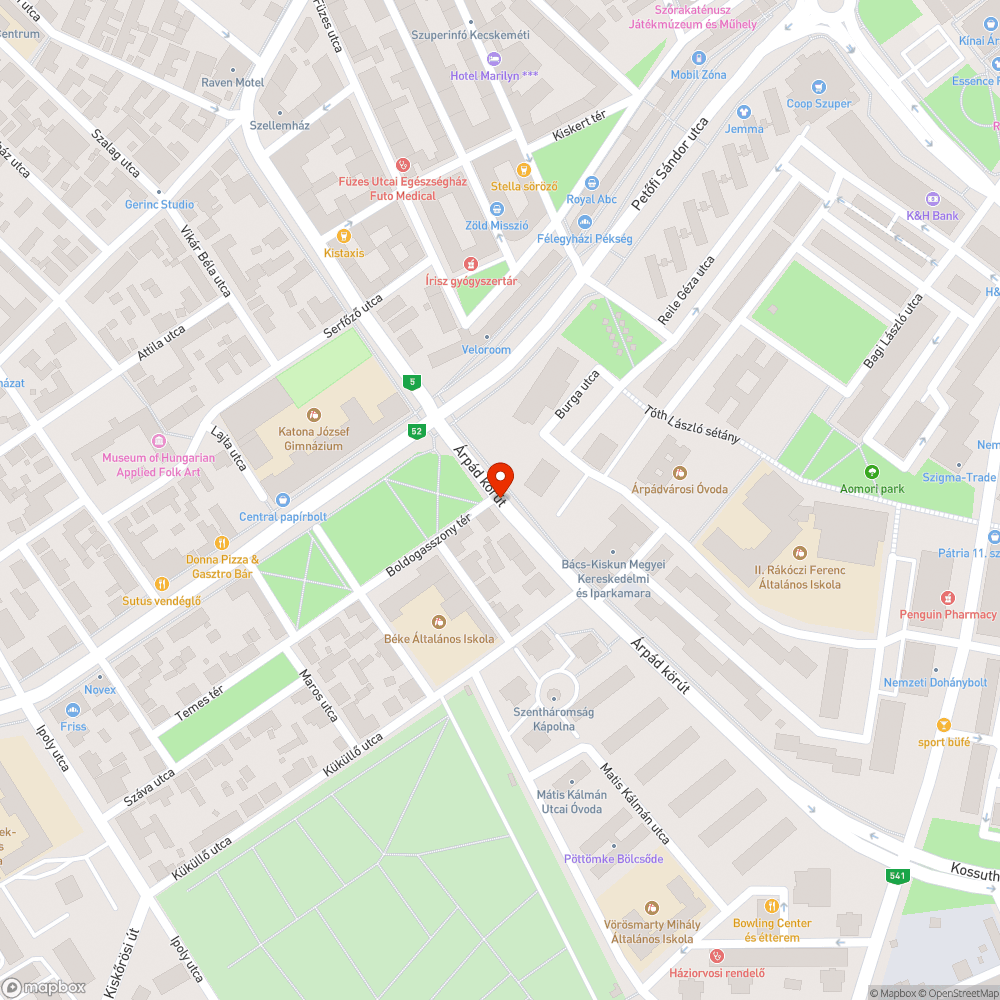 Armatúra hiány a Boldogasszony térnél bejelentés helye