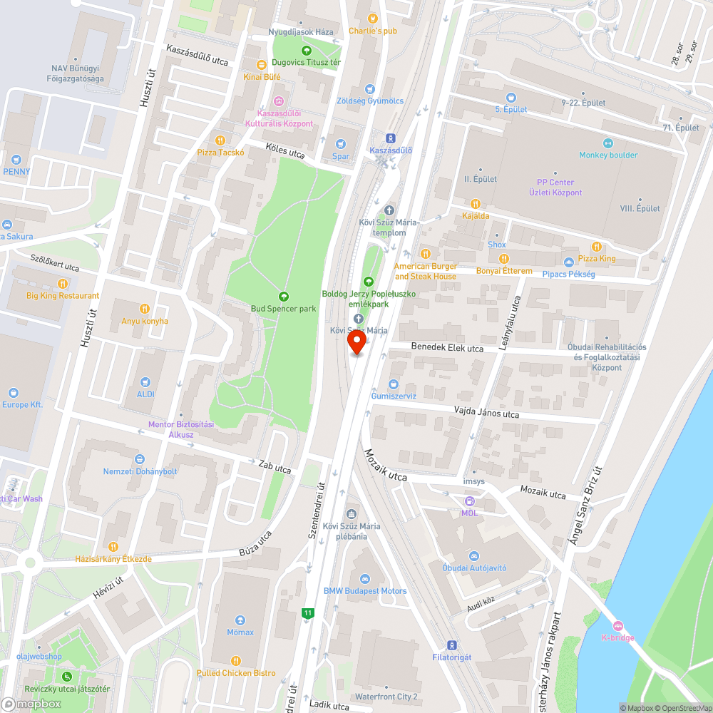 Kiégett lámpa felüljáró alatt bejelentés helye