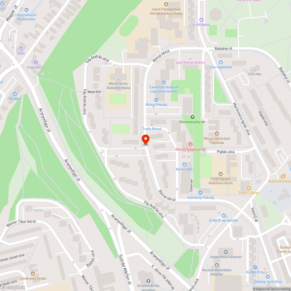 nyitott oszlopajtó bejelentés helye