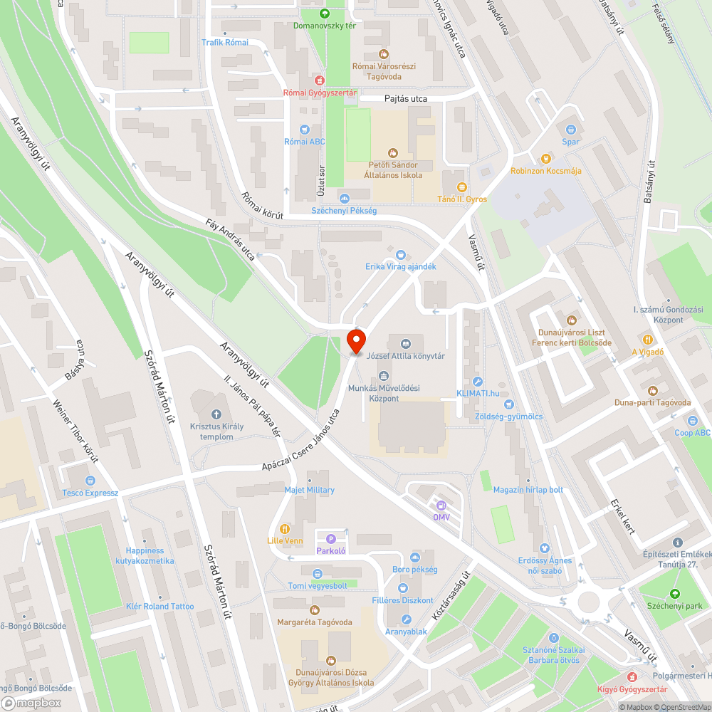 nyitott oszlopajtó bejelentés helye