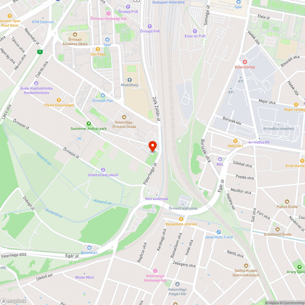 Kátyú bejelentés helye