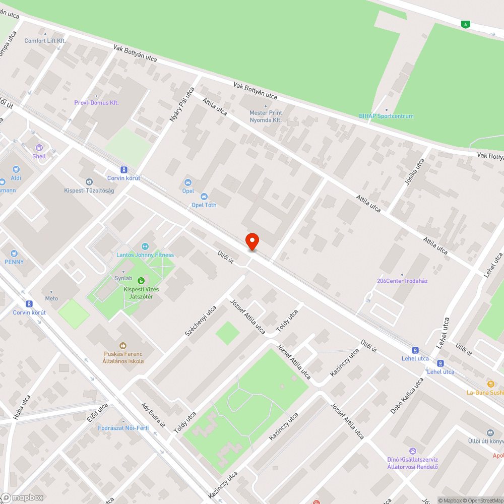 Jeges járda bejelentés helye