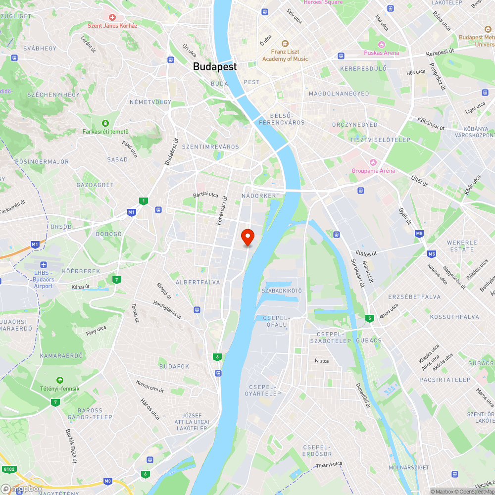 Fa és villanyoszlop -  Budafoki út  187 bejelentés helye