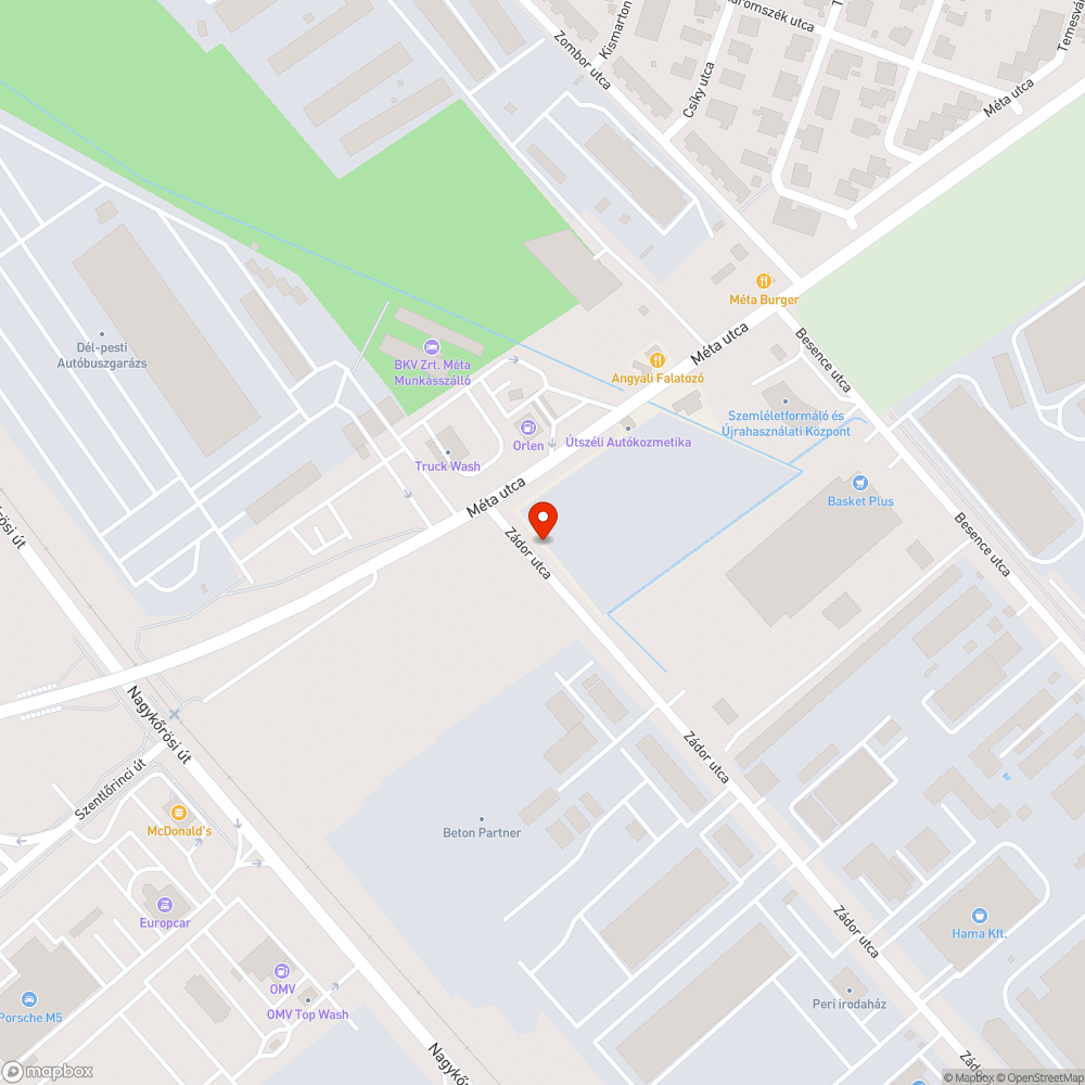 Újra kátyú a Zádor utcában bejelentés helye