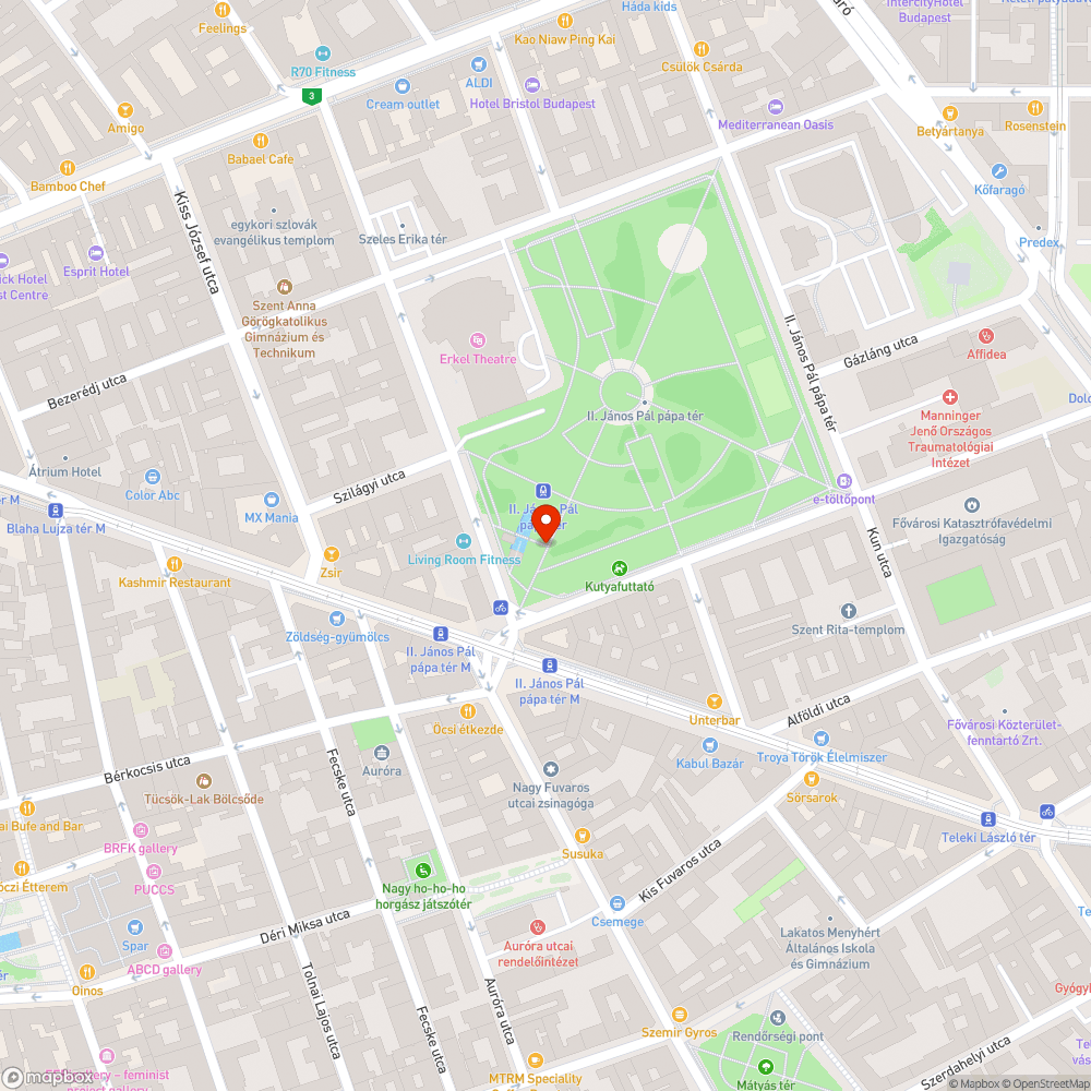 János Pál pápa téri megtévesztő tábla eltávolítása bejelentés helye