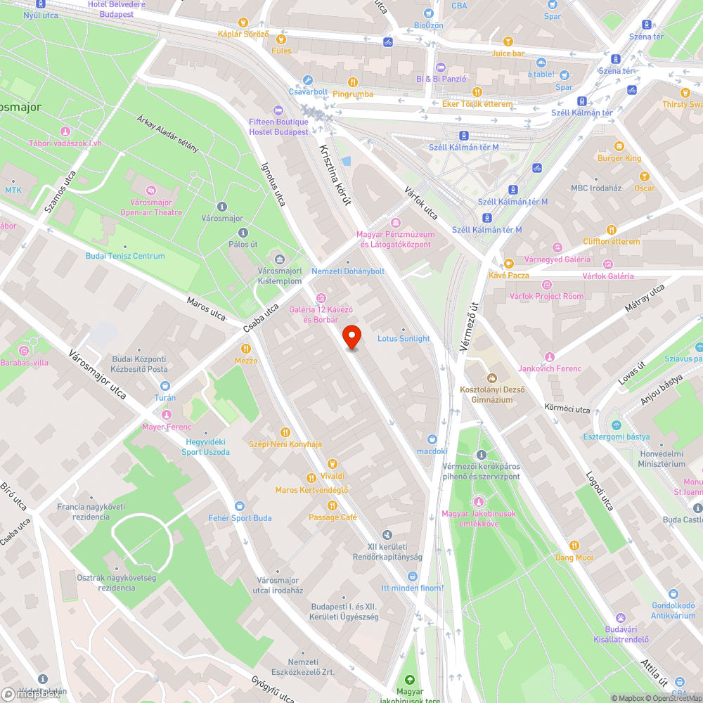 Kiégett izzó a Hajnóczy József utca közepén bejelentés helye