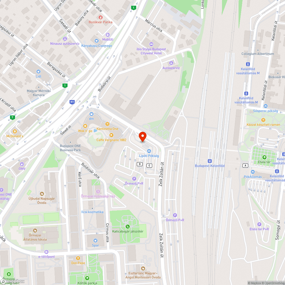 Kelenföld (M) D kijárat tócsa bejelentés helye