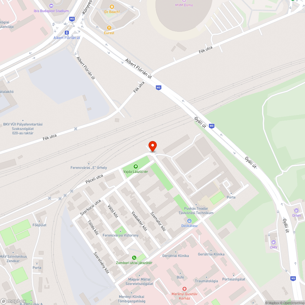 Jeges csúszós út bejelentés helye