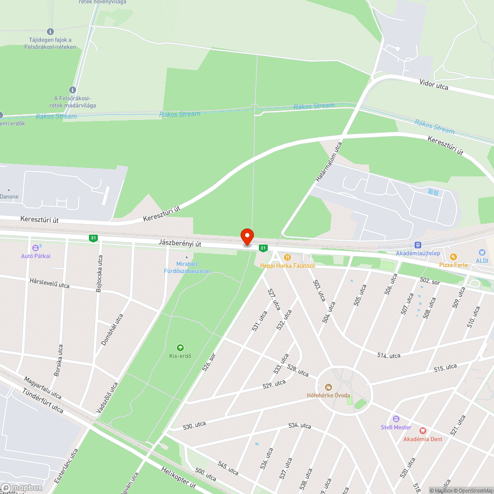 Fagyis tábla bejelentés helye