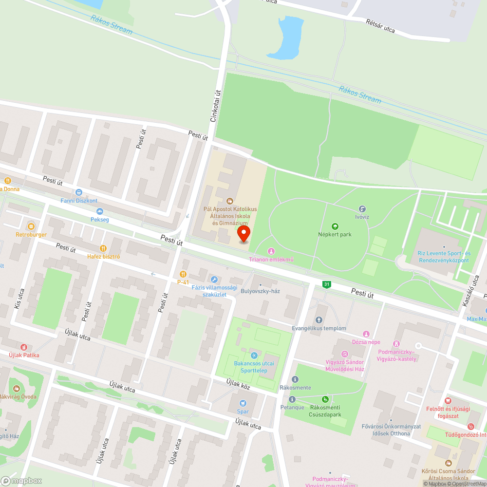 Színskála bejelentés helye