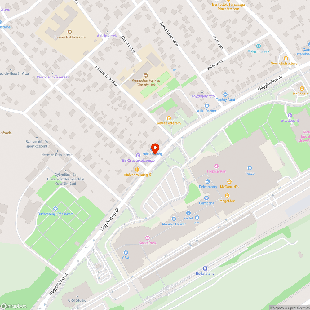 Régóta elhagyott autó a Campona parkolójában bejelentés helye