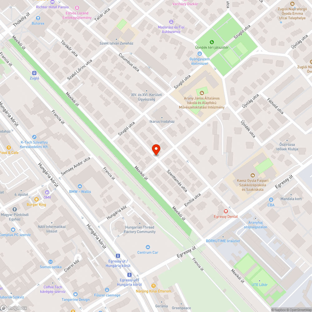 megsüllyedt út javítása /szemetes úttest bejelentés helye