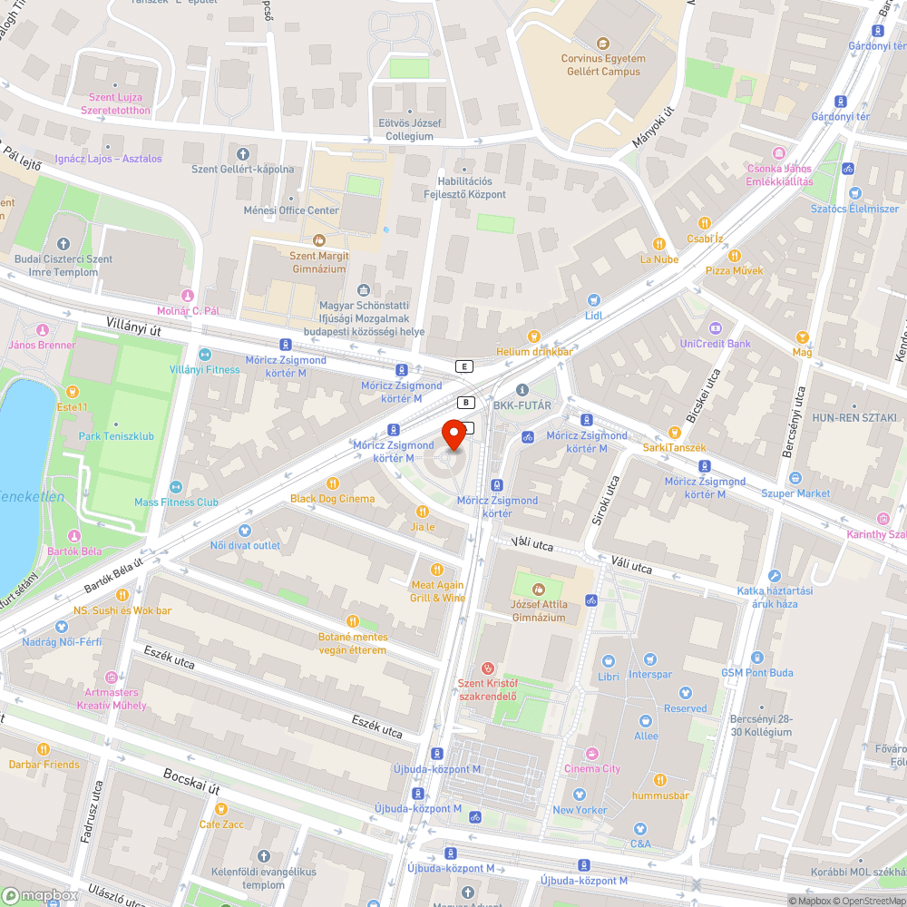 Beázó autóbusz bejelentés helye