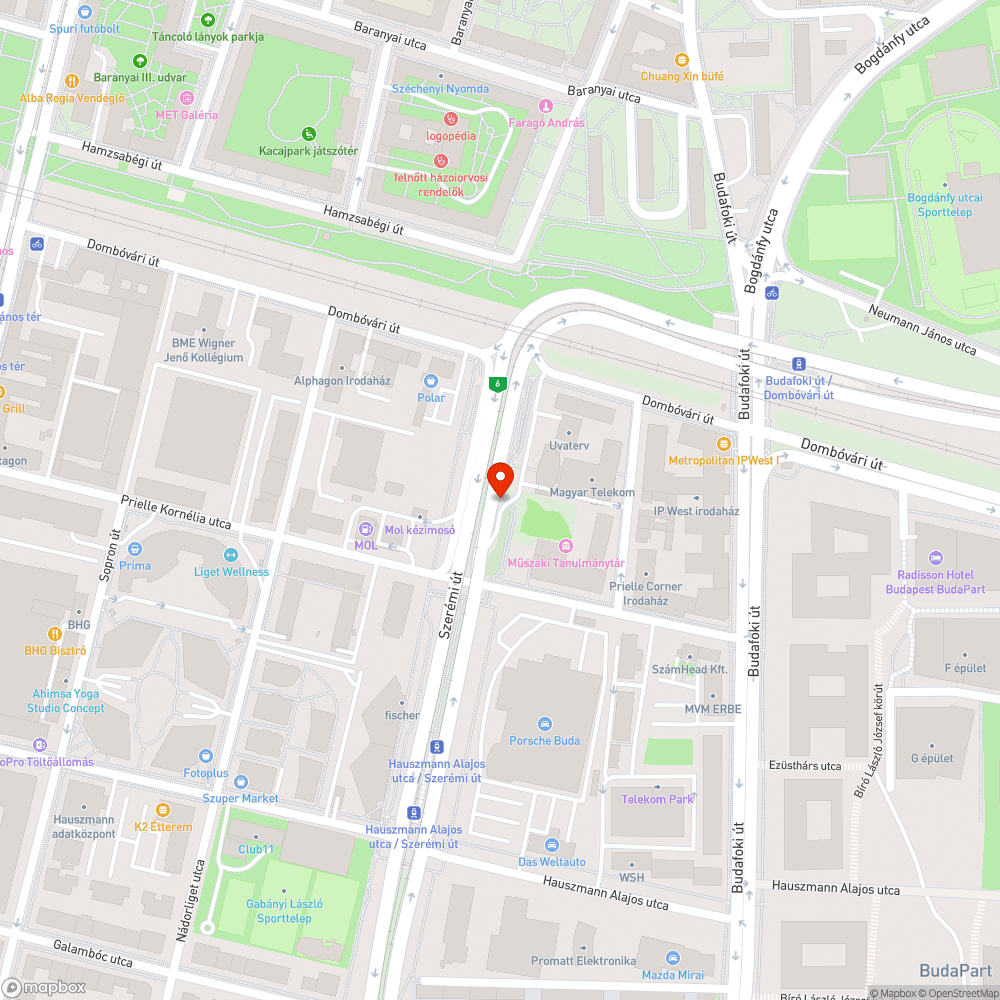 Zöldön parkolás bejelentés helye