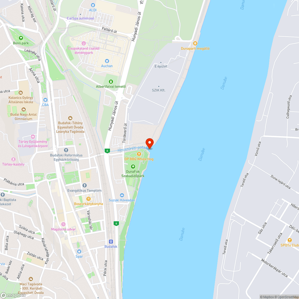 Autógumik a Dunában bejelentés helye