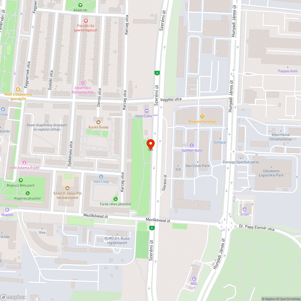 Szemét az ágak között bejelentés helye