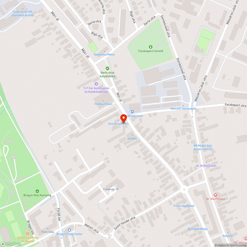 Veszélyes járdaszakasz, lyuk bejelentés helye