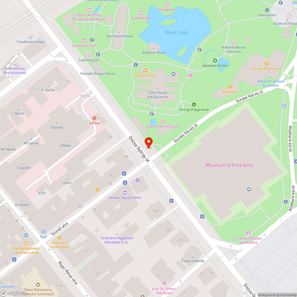 Lezárt kerékpárút bejelentés helye