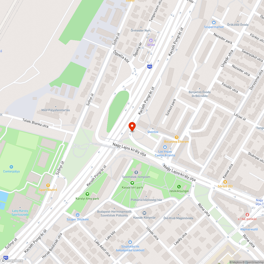 Életveszélyes átkelő bejelentés helye