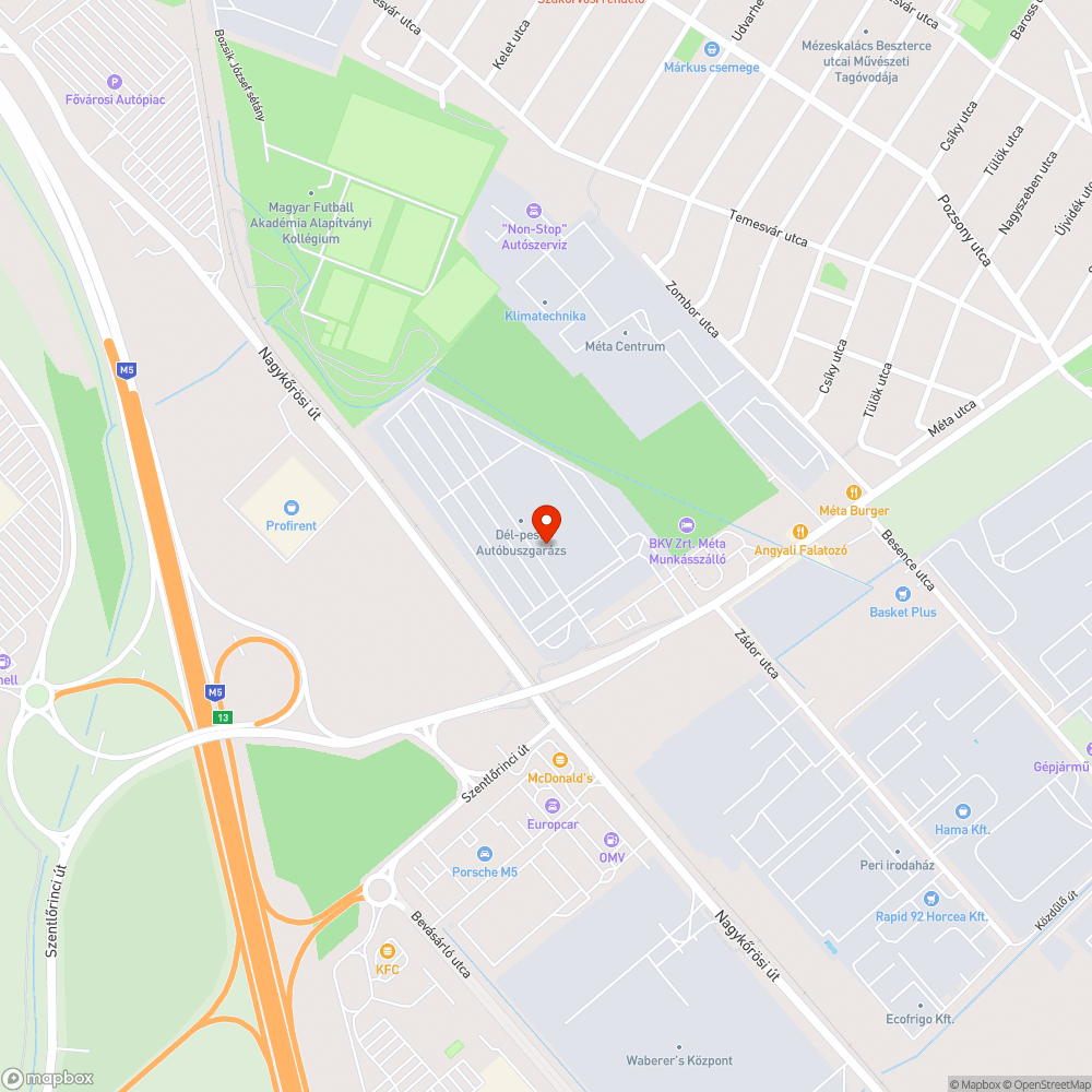 Koszos 23 és 23E buszok bejelentés helye